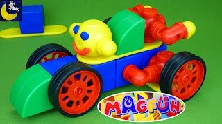 Magfun Magnetic Building Blocks Toys for Kids Create Cars a Motorcycle Helicopter MagnetsToys [upl. by Alilahk]