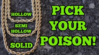 Whats the best choice for you HOLLOWSEMISOLID ROPE CHAINS [upl. by Thomasina]