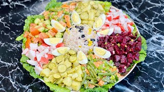 SALADE COMPOSÉE 🥗 L’entrée ou plat parfait pour se rafraîchir en été☀️ Deli Cuisine [upl. by Harutak]