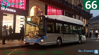 Bus 66 RATP  GX137 L ELEC N°7115 SaintOuen  Les Docks  Opéra [upl. by Gideon]