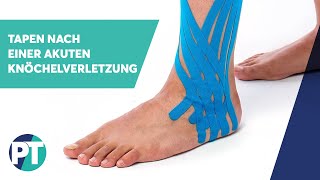 Tapen nach einer akuten Knöchelverletzung  Medical Taping  PhysioTape [upl. by Oiliruam]