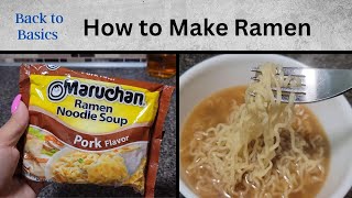 How to cook Ramen noodle package Easy amp Basic Video Directions [upl. by Aden]