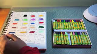 Product Review Crayola 28 Count oil pastel color swatch [upl. by Avivah469]