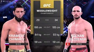 Khamzat Chimaev vs Volkan Oezdemir Full Fight  UFC 5 Fight Of The Night [upl. by Naux]