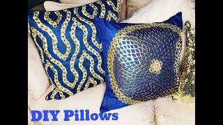 Glam DIY Pillows  DIY Cushions  Bling Pillows [upl. by Neeluj628]