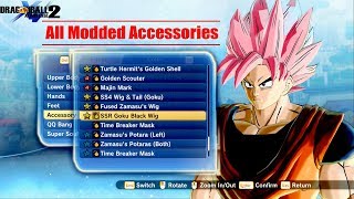 Dragon Ball Xenoverse 2  All Modded Accessories [upl. by Ahseat807]