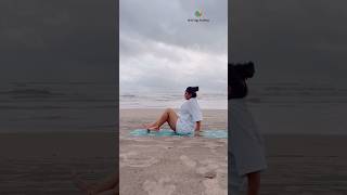 When i was 6 months pregnant Yoga on the beach yogaurmi shortvideo ytshort yogapose shorts [upl. by Firman]