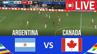 🔴LIVE  ARGENTINA vs CANADA I COPA AMERICA 2024 I LIVE FOOTBALL MATCH TODAY [upl. by Benisch]