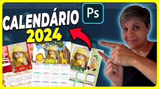 🔴Crie Calendários Personalizados para 2024 Modelos Prontos para usar no Photoshop Download Gratuito [upl. by Nnylg740]