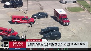 1 person shot at WilmerHutchins High School in Dallas [upl. by Rosenquist178]