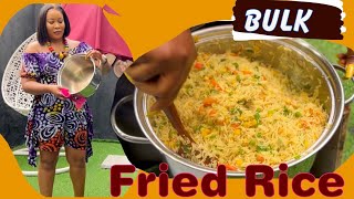 TASTY FRIED RICE FOR A SMALL PARTY  BULK FRIED RICE  DIARYOFAKITCHENLOVER [upl. by Anavas]