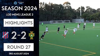 U20  HIGHLIGHTS 03082024  Prospect 22 Fraser Park  Round 27 [upl. by Ditmore]