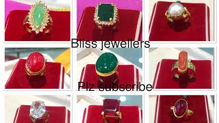 Latest gold ladies rings designs with colorful stones [upl. by Nel]