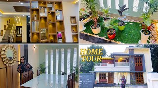 14 lakh interiors2000 sqftbeautiful home with elegant interiors Home tour Malayalam [upl. by Aros]