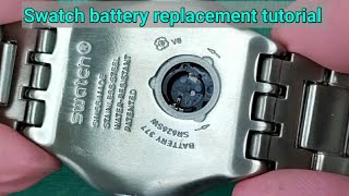 How to replace the battery Swatch watch 377 [upl. by Chaves]