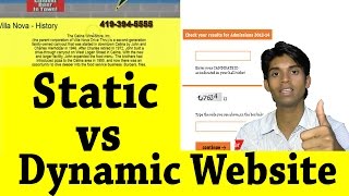 Static vs Dynamic Website Explained in Hindi [upl. by Ernesta]