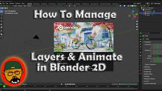 How To Manage Blender Layers amp Basic Animation in 2D Space greasepencil blender 2danimation [upl. by Ymrej]