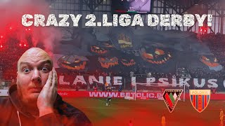 ZAGŁĘBIE SOSNOWIEC VS POLONIA BYTOM  PYROTECHNIC BATTLE [upl. by Havens]