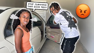 SLAMMING THE DOOR PRANK ON GIRLFRIEND HILARIOUS [upl. by Lawton799]