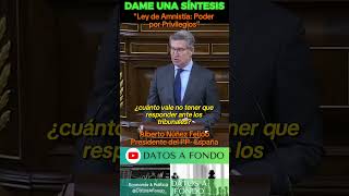 España Ley Amnistía Poder por Privilegios Feijóo shorts amnistía politica españa DatosEsp [upl. by Rainah57]