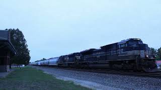 NS 1066 New York Central leads NS 309 through Wauseon OH 9262024 [upl. by Aletha528]