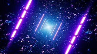 Rotating Neon Light Beam Cyber Tunnel vj background [upl. by Ellyn]