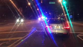 WEEHAWKEN POLICE DEPARTMENT CRUISER RESPONDING URGENTLY ON PORT IMPERIAL BOULEVARD IN WEEHAWKEN NJ [upl. by Baerl710]