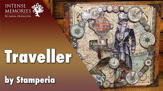 Steampunk Traveller  Scrapbook mini album walkthrough  Sir and Lady Vagabond  Stamperia  301 [upl. by Pollock65]