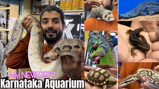 EXPLORING BIGGEST EXOTIC PETS COLLECTION  KARNATAKA AQUARIUM [upl. by Deden]