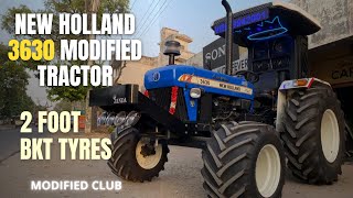 New Holland 3630 Modified Tractor  New Holland 3630 Model 2022  2 Foot BKT Tyres  Modified Club [upl. by Tudor]