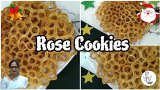 Christmas Special Rose Cookies  Crispy Rose Cookies  Christmas Special [upl. by Iuq]