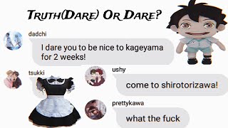 Truth Or Dare  Ft Captains And Their Brats  Haikyuu Texts  2021 Reup [upl. by Chico538]