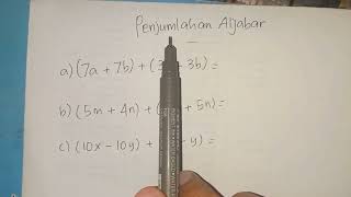 CARA MENGERJAKAN PENJUMLAHAN ALJABAR PART 3  MATEMATIKA SMP [upl. by Orthman]