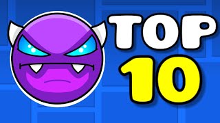 Top 10 EASIEST FREE DEMONS In Geometry Dash 22 [upl. by Gennaro160]