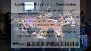 NYC Landmarks Preservation 101  Community Board Training [upl. by Nai721]