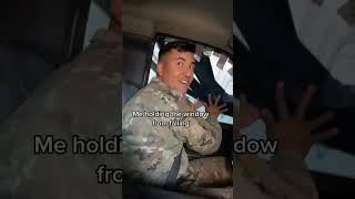 Getting A Carwash With a Broken Window militaryshorts carwash usarmy viralshortvideo [upl. by Atilal656]