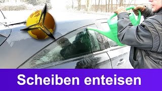 Scheiben enteisen Trick gegen vereiste Autoscheiben im Winter [upl. by Adnilim627]