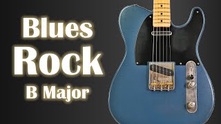 BLUES ROCK Backing Track B Major  100 BPM  Guitar Jam Track [upl. by Maurili]