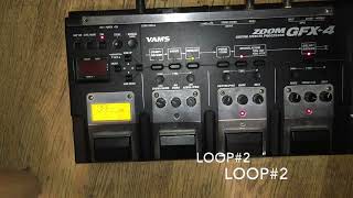 Zoom GFX4 Looper function  Jam 4 with 2 loops [upl. by Mad]