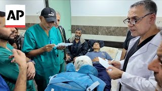 WHO video shows team at Gaza hospital before organization said contact lost with staff [upl. by Manton]