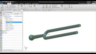 NX CAE  Simple Free Vibration simulation  Tuning Fork [upl. by Ffirahs426]