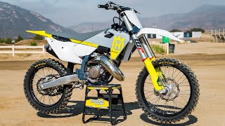 First Ride 2023 Husqvarna TC125 2 Stroke Fuel Injected amp Electric Start  Motocross Action Magazine [upl. by Constantino923]