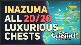 All 20 Inazuma Luxurious Chest Locations Genshin Impact [upl. by Ecirehc]