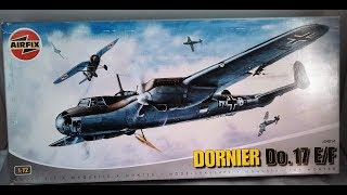 Airfix 172 Dornier Do17 Plastic Model Kit Complete [upl. by Graaf]