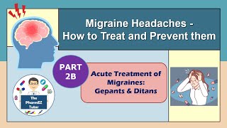 Nurtec Ubrelvy and ReyvowNew Drugs for Acute Migraine Treatment Part 2B Pharmacy medications [upl. by Nahsor852]