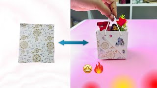 Diy paper bag for Gifts  Mini paper bag [upl. by Nahtaj]