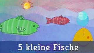 Fünf kleine Fische  Lichterkinder  Kinderlieder  Spiel amp Bewegungslieder [upl. by Astrea]