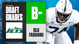 2024 NFL Draft Grades Jets select Olumuyiwa Fashanu No 11 Overall  CBS Sports [upl. by Ardnazil]