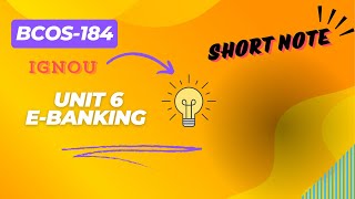 BCOS184 ECOMMERCE UNIT 6 EBANKINGIGNOUMALAYALAM CLASS [upl. by Myles]