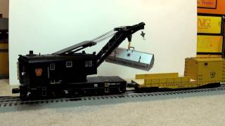 Lionel 619899 PRR TMCC Crane amp 629814 Boom Car with Crane Sounds kgtrains [upl. by Eronel]